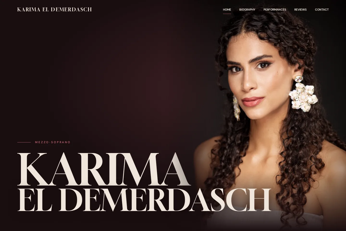Karima El Demerdasch, Mezzo-Soprano — website designed by Sonara Design