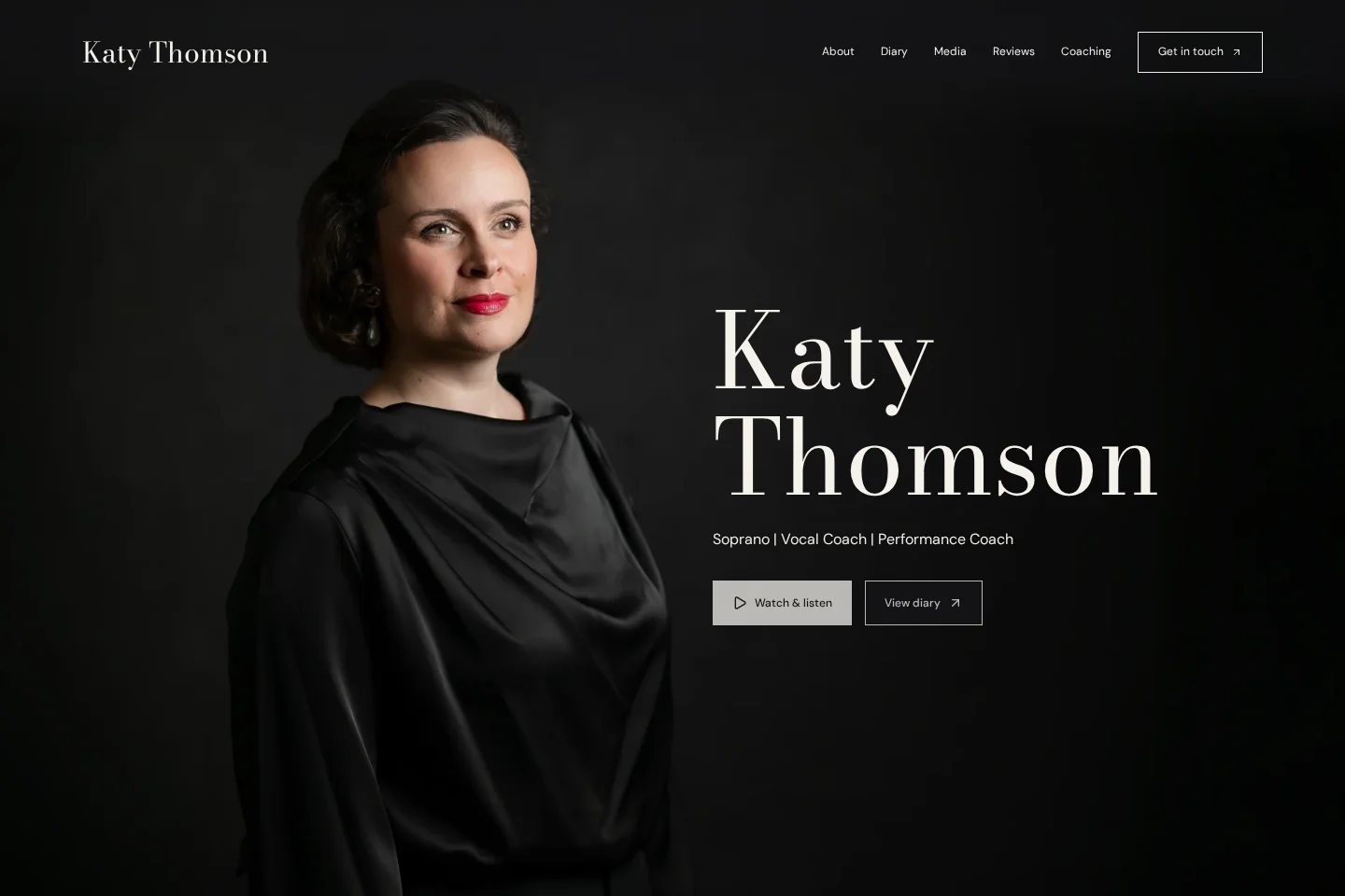 Katy Thomson, Soprano — website designed by Sonara Design